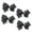 Black, variant on 4 Pack Western Paisley Hair Bows for Women Hair Clips (Black)