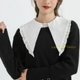 thumbnail image 6 of LoudSung Fake Collar Detachable Academic Half Shirt Blouse False Doll Dickey Collar Elegant Design for Women Girls, 6 of 7