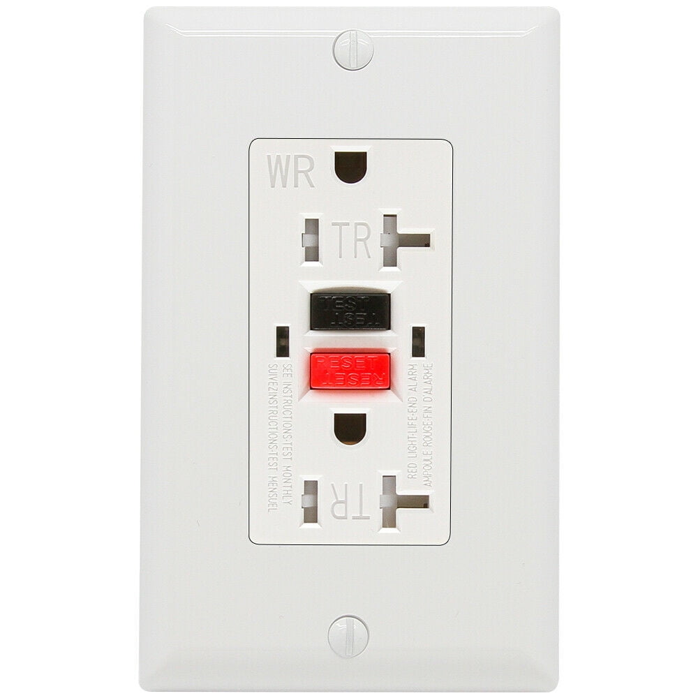 Decorator Receptacles 20A 20 amp TAMPER & WEATHER RESISTANT White TR/WR 1 pc 