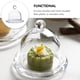 thumbnail image 3 of Juego de plato de postre, bandeja de cristal con tapa transparente, plato de fruta, contenedor de comida (tamaño pequeño), 1 Juego, 3 of 5