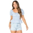 thumbnail image 2 of Celebrity Pink Juniors Short Sleeve Woven Top, 2 of 4