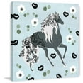 thumbnail image 2 of Marmont Hill Black Floral Unicorn Canvas Wall Art, 2 of 7