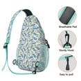 thumbnail image 4 of Beach and Coral Pattern Lightweight Travel Sling Backpack Durable Multipurpose Crossbody Bag with Tropical Fish and Marine Life Design for Hiking and Outdoor Use, 4 of 6