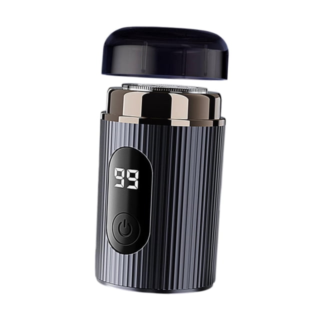 Barba de barba de barba de barba eléctrica se seca y húmedo doble uso USB de carga eléctrica para hombres barcas portátiles para viajar en automóvil gris