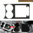 thumbnail image 1 of Xotic Tech Carbon Fiber Interior Front Water Cup Holder Panel Frame Trim Sticker for 2015-2017 Porsche Macan, 1 of 8