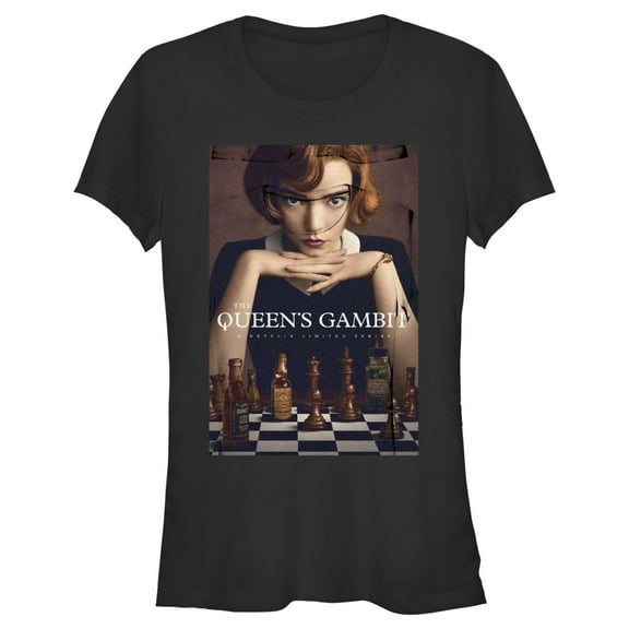 Junior's The Queen's Gambit Beth Harmon Poster Graphic Tee Black X Large