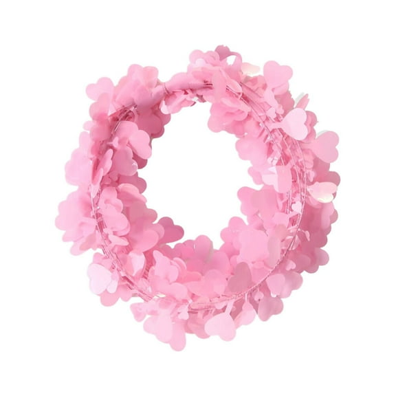 Heart Door Hanger, Casaio Valentine's Day Wreaths Heart Shape Wire Decorative Wreath For DIY Valentine's Day Anniversary Wedding Birthday Home Wall Window Decoration