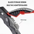 thumbnail image 4 of Portable Folding Multifunctional Aluminum Alloy Utility Knife with Spare Blades, 4 of 11