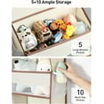 thumbnail image 2 of Yecaye 5-Shelf Over-the-Door Hanging Organizer, Beige, 1 Pack, 2 of 9