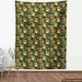 thumbnail image 4 of Ambesonne Pineapple Fabric by the Yard Upholstery, Tropical Fruit Summer Art, 3 Yards, Mustard Olive Green and Dusk, 4 of 5