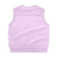 thumbnail image 3 of Zshosam Baby Kids Sweater Vest Soft School Uniform Sleveeless Waistcoat Vest(Purple,11-12 Years), 3 of 6