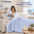 thumbnail image 6 of SUNNY HEAT Cooling Summer Comforter King Size 90"x108", Cooling Blanket for Hot Sleepers, Lightweight Breathable Double-Sided Quilt, Leopard Ice Blue, 6 of 10
