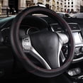 thumbnail image 1 of Leather Car Steering Wheel Cover, Non-Slip Car Wheel Cover Protector Breathable Microfiber Leather Universal Fit for Most Cars(Black), 1 of 7