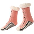 thumbnail image 3 of Calcetines Térmicos Felpa Suaves Invierno Zapatos para Interior () Rosa, 3 of 4
