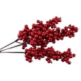 thumbnail image 2 of 20 Piezas Ramas Decorativas de Bayas Rojas Artificiales con Bayas Rojas Ramas de Otoño Selecciones de Navidad de Bayas, 2 of 5