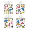 thumbnail image 2 of Uemuo Cute Dinosaur Tissue Box Cover Holder, Square with Bottom Belt - PVC Leather Decorative Organizer for Tabletop, Bathroom, Car, Office, 2 of 8