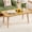 23.6"l Square Natural, variant on Floor Table Desk for Sitting on The Floor, Small Oval Coffee Table for Small Space, Side Table Japanese Coffee Table for Living Room Apartment Home, Brown
