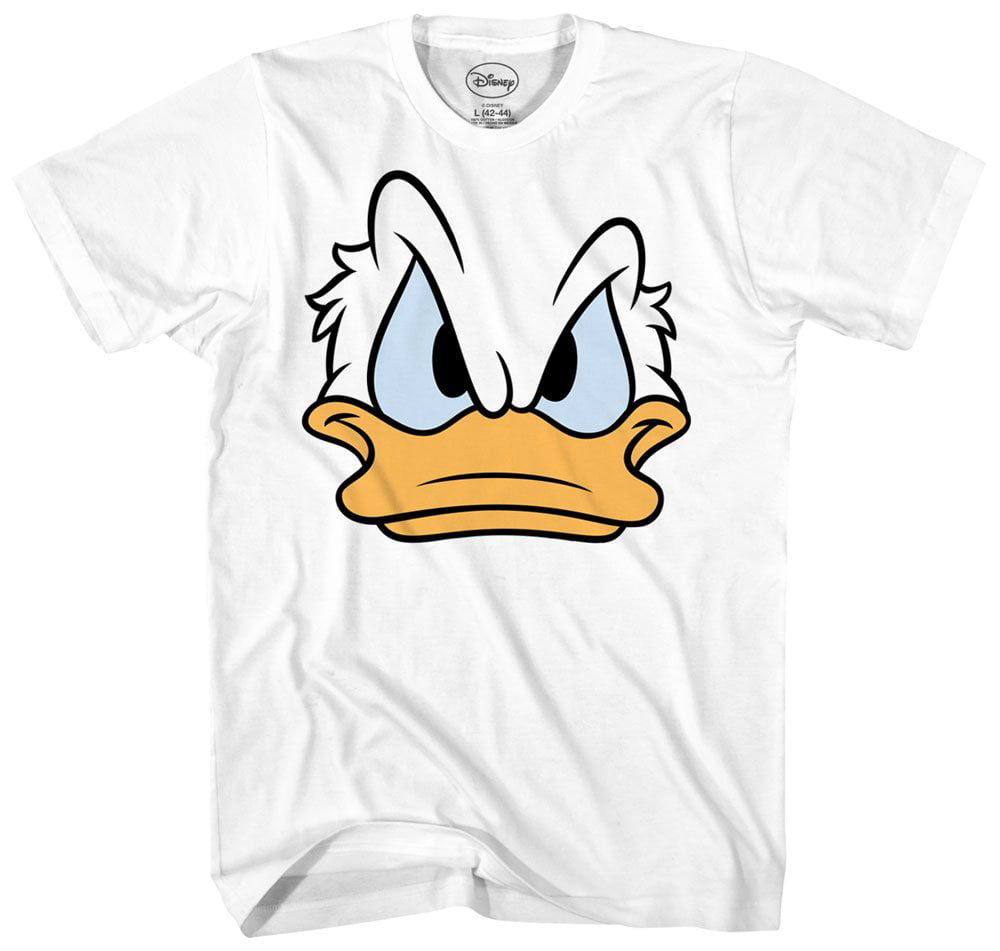 Funny Apparel Humor T-Shirt Mens Disney Duck Graphic Donald Face Mad World Costume Adult Tee Disneyland