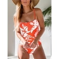 thumbnail image 6 of Top-kevin Women Swimsuit One Piece Bathing Suit Square Neck Cutout Back Tummy Control with Adjustable Spaghetti Straps, 6 of 8