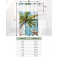 thumbnail image 6 of No Hook Shower Curtains with Snap in Liner, Coastal Beach Waterproof Fabric Shower Curtain, Oil Painting Tropical Palm Tree Starfish Double Layers & See-Through Top Window Bathroom Curtains 36''x72'', 6 of 6