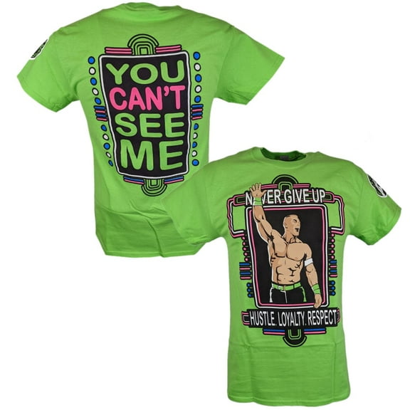 John Cena Lime Green Neon Green Never Give Up Mens T-Shirt M