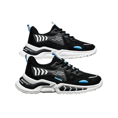 

Rotosw Mens Athletic Shoes Fitness Workout Running Shoe Breathable Sneakers Men Trainers Lightweight Sport Black 9