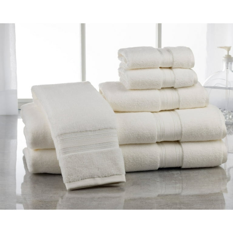Zero-twist, 100% Combed Cotton Ribbed Bath Towel Set (4 Pack Bath, White) :  Target