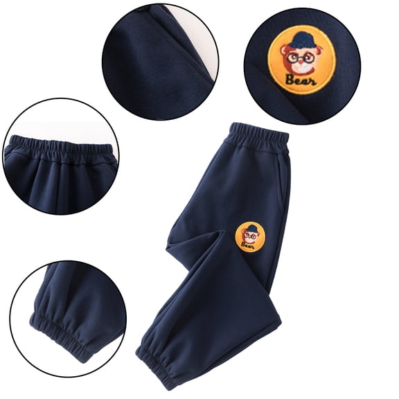CSCHome Boys Girls Sweatpants for Kids Toddler Breathable Cotton Jogger Pants,Baby Embroidery Sweatpants for 5-15Y