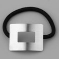 thumbnail image 4 of Porte-Queue de Cheval Anneau Métal Géométrique Poignet Élastique Argent, 4 of 4
