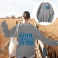 thumbnail image 2 of Arlun Womens Cool Aunts Club Sweatshirts Funny Letter Print Long Sleeve Crew Neck Pullover Tops Drop Shoulder Loose Fit Soft Comfortable Casual Fall Sweatshirt Fashion Streetwear 1-Grey XL, 2 of 5