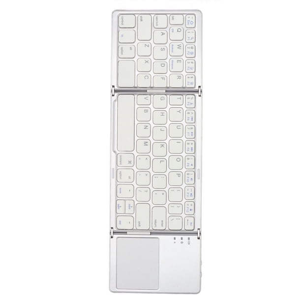 Teclado plegable teclado de viaje Teclado inalámbrico portátil con panel táctil Pantalla de bloqueo Diseño de tres pliegues de alta seguridad Mini teclado de bolsillo para ANGGREK Otros