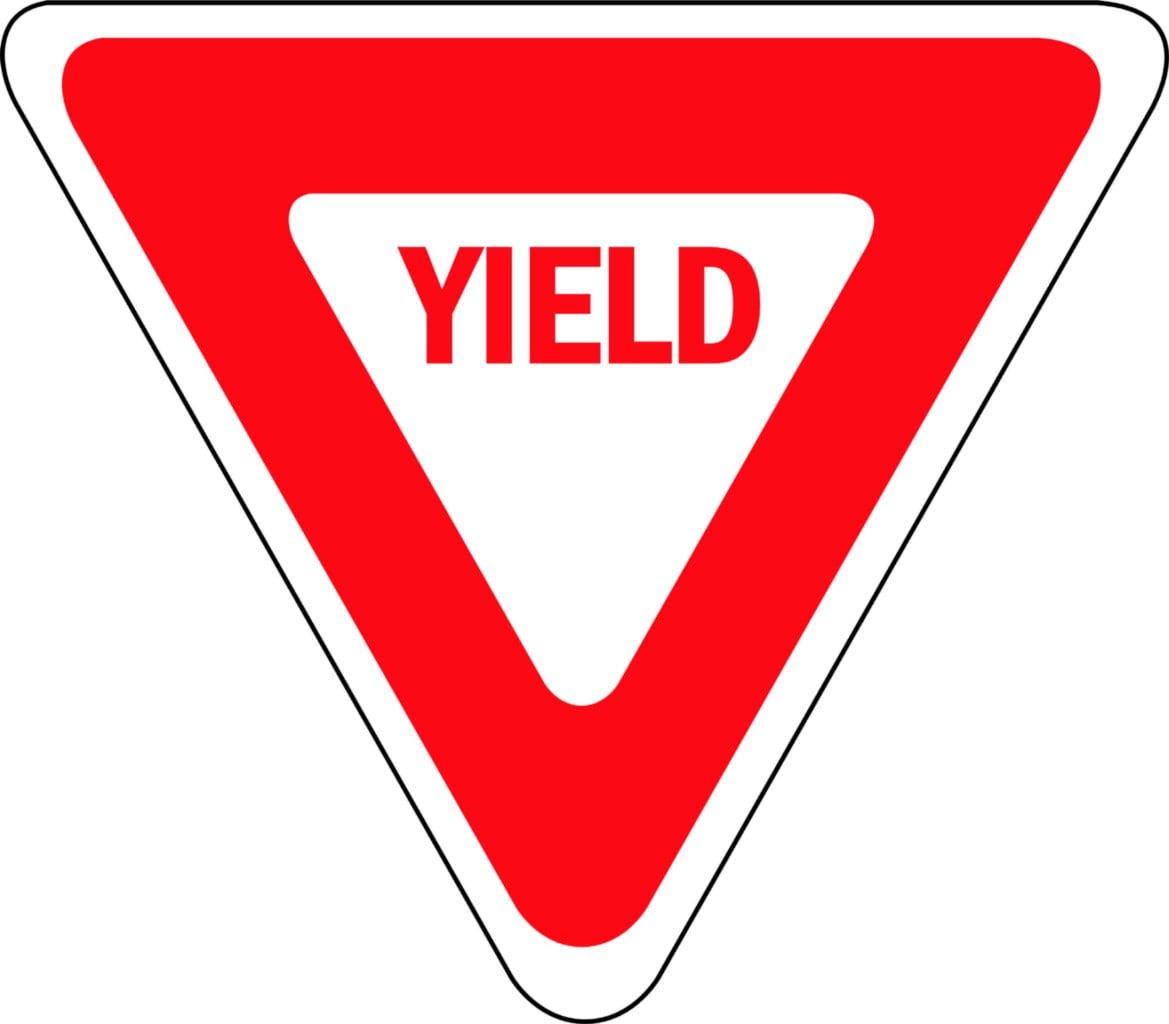 Custom Wall Decal Yield Sign Road Sign Vinyl Wall Sticker 8 X8