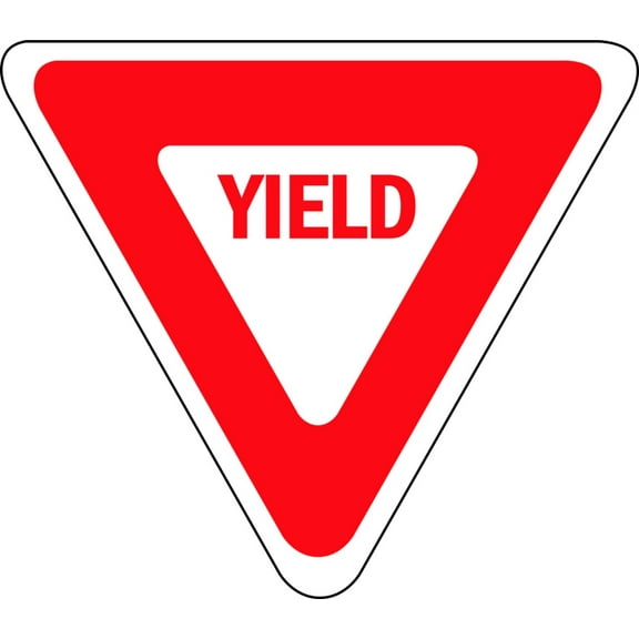 Do It Yourself Wall Decal Sticker Yield Sign Road Sign Size: 8x8"