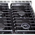 thumbnail image 5 of LYCAN 48 Inch Slide-in Freestanding Double Gas Range with 6 Sealed Burner Cast Iron Grates and Primary Convection Oven in Stainless Steel, 5 of 5