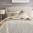 thumbnail image 4 of Cotton Bedding Set 10 PCS Queen Luxury Jacquard Comforter Set Ivory,Comforter Set, 4 of 21