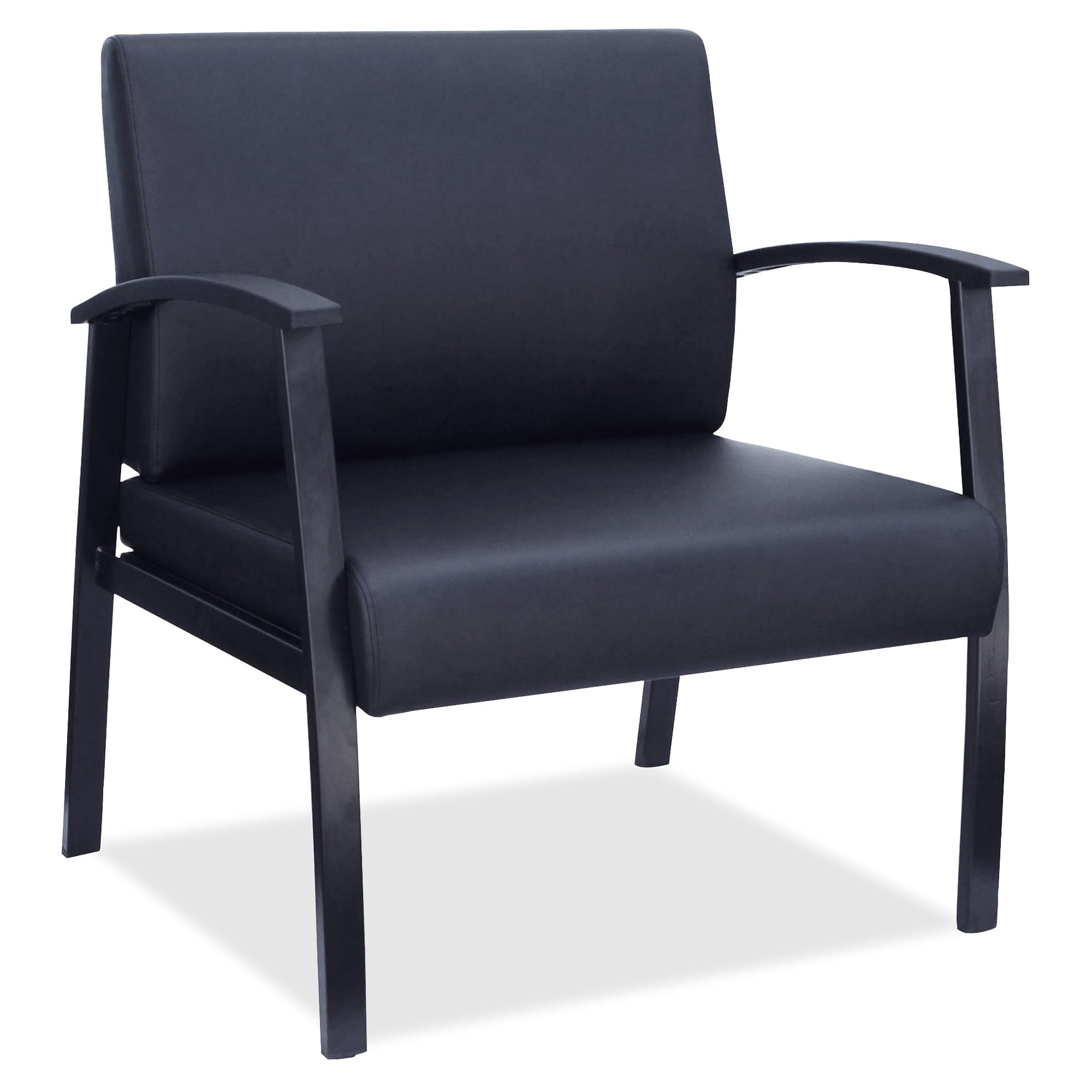 Heavy Duty Black Fabric Stackable Guest Reception Waiting Room Chair 