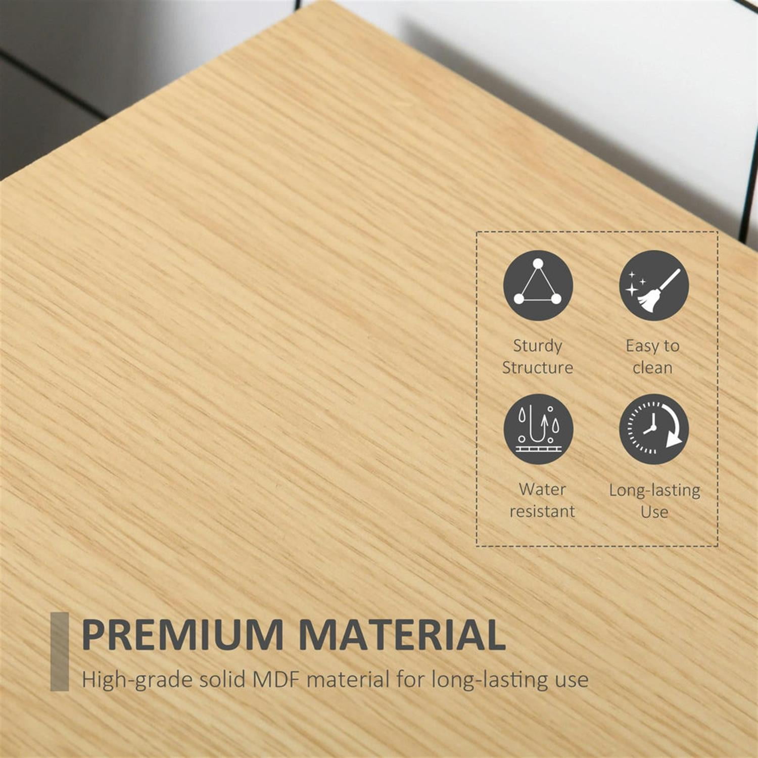 Demi Bonn 23" Bathroom Vanity with Sink Pipe Slot, Pedestal Sink 2-Door Cabinet, Under Sink Cabinet, White