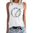 thumbnail image 1 of LSLJS Débardeurs à Col Rond pour Femmes Femmes Débardeur à Imprimé Floral Coupe Ajustée Col Rond Sans Manches Chandails à Blocs Tunique T-Shirt Hauts, 1 of 4