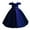 Style A#004 Royal Blue, variant on Girls Princess Gown Performance Girls Off Shoulder Applique Satin Ball Gown Dress with Floral Embellishments for Formal Party Wedding Birthday Pageant Princess Dress Up for Girls 4-6 (Royal Blue 130)