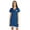 Royal Blue, variant on Inkmeso Solid Button Down Nightgown Sleepwear For Womens V- Neck Nightshirt Sleepdress