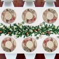 thumbnail image 7 of Qxltty 15inch Round Placemats Set of 1 Polyester Fabric Heat Resistant Washable Table Mat for Kitchen Party Decor Vintage Rose, 7 of 7