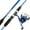 Blue, variant on Wakeman Emerald Green 65" Spinning Rod and Reel Combo