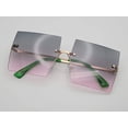thumbnail image 4 of Multi Colored Big Rectangle Unisex Luxury Sunglasses Vintage Punk Oversized, 4 of 6
