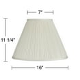 thumbnail image 5 of Springcrest Beige Mushroom Pleated Medium Empire Lamp Shade 7" Top x 16" Bottom x 12" Slant x 11.25" High (Spider) Replacement with Harp and Finial, 5 of 6