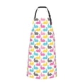 thumbnail image 2 of Lsque Colorful Rabbit Waterproof Apron Chef Aprons for Men Heavy Duty Chemical Work Apron Extra Long Grilling Aprons with Adjustable Bib Apron, 2 of 9