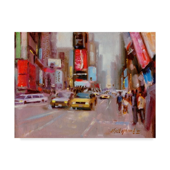 Trademark Fine Art 'Times Square Taxi' Canvas Art by Hall Groat Ii