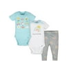 Gerber Baby Girl Onesies Bodysuits and Pant Set, 3pc