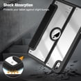 thumbnail image 6 of Fintie Case for iPad iPad (A16) 11th Generation 11 Inch (2025), iPad 10th Generation 10.9 Inch (2022) - Multi-Angle Viewing Shockproof Soft TPU Cover, Clear Back Shell, Pencil Holder, Black, 6 of 9