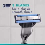 Gillette Mach3 Razor Blade Refills, 10ct Razor Cartridges with Lubrication Strip, 3-Blade Razor
