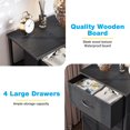 thumbnail image 2 of Casacomoda Dresser for Bedroom with 4 Storage Drawers, Small Dresser Chest of Drawers Fabric Dresser with Sturdy Steel Frame, Black, 2 of 7